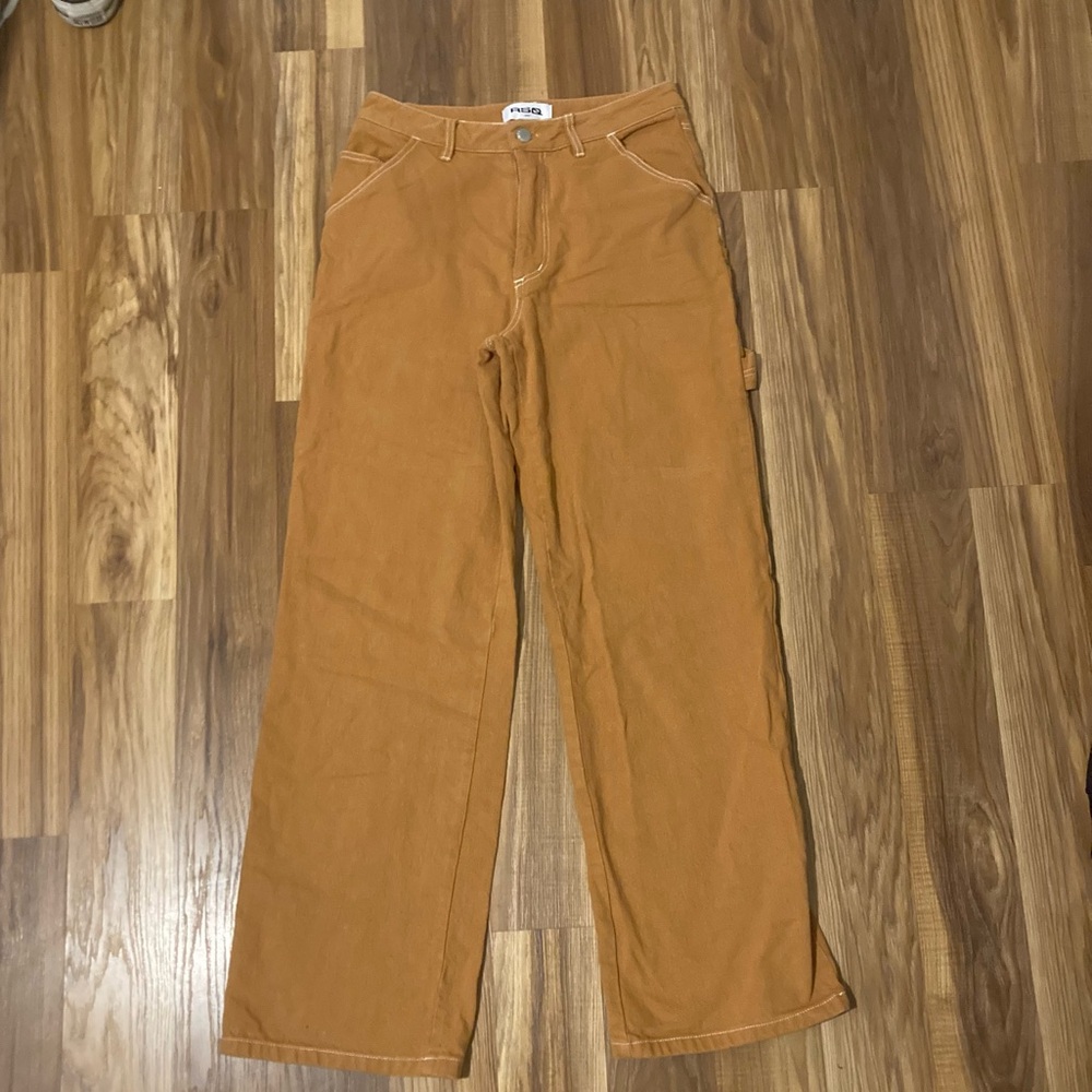 Orange cargo jeans